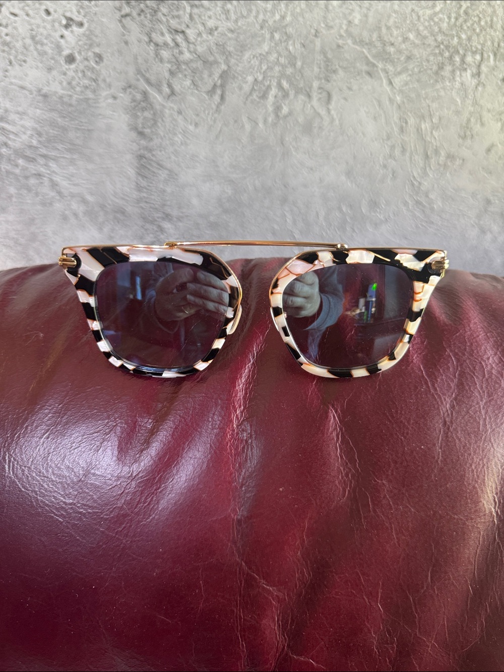 Sonix Parker Sunglasses with Gold Brow Bar